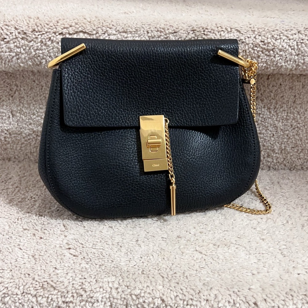 CHLOE Black Drew Shoulder Bag